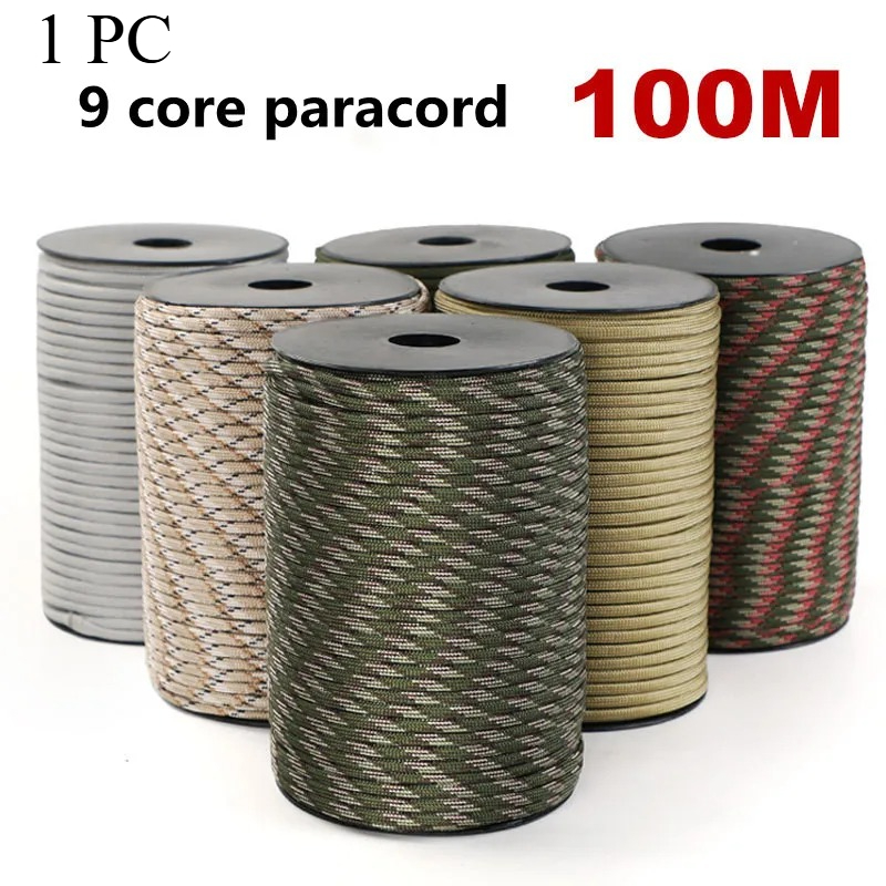 Outdoor Furniture Rope - 100M 9-Core Paracord Rope 4mm Outdoor