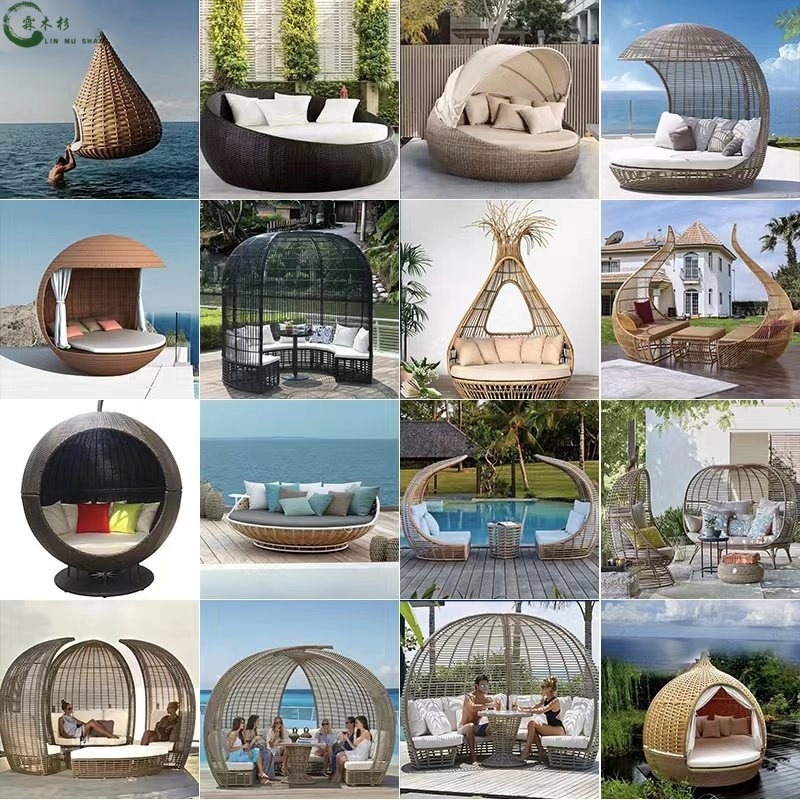 Outdoor Furniture Ofo - Outdoor leisure lounge bed sofa, rattan