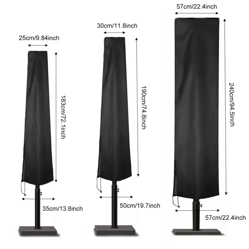 Outdoor Furniture Varnish - Universal Parasol Cover Waterproof Oxford Fabric