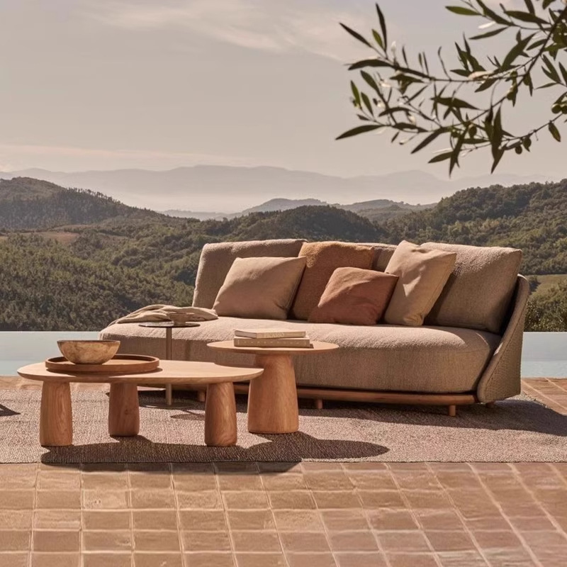 Nordic outdoor teak sofa villa - Outdoor Furniture Teak Wood のレビューと価格