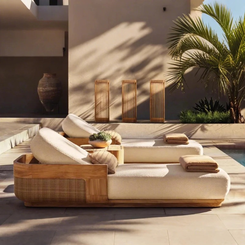 Sun Beach Lounge Chair & Daybe - Outdoor Furniture Teak Wood のレビューと価格