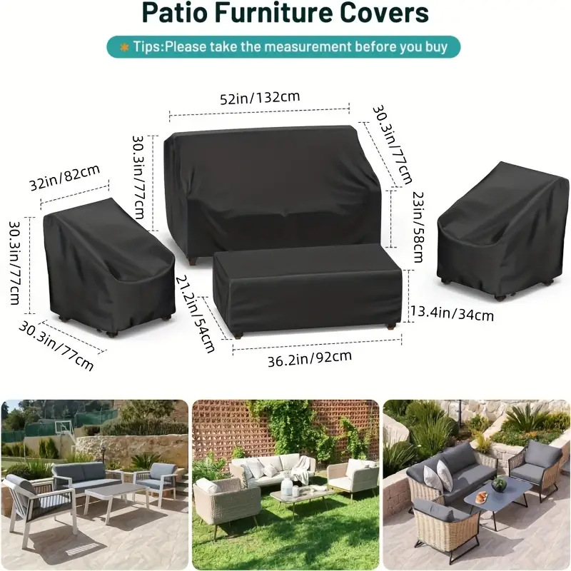 4pcs/Set Patio Furniture Cover - Outdoor Furniture Varnish のレビューと価格