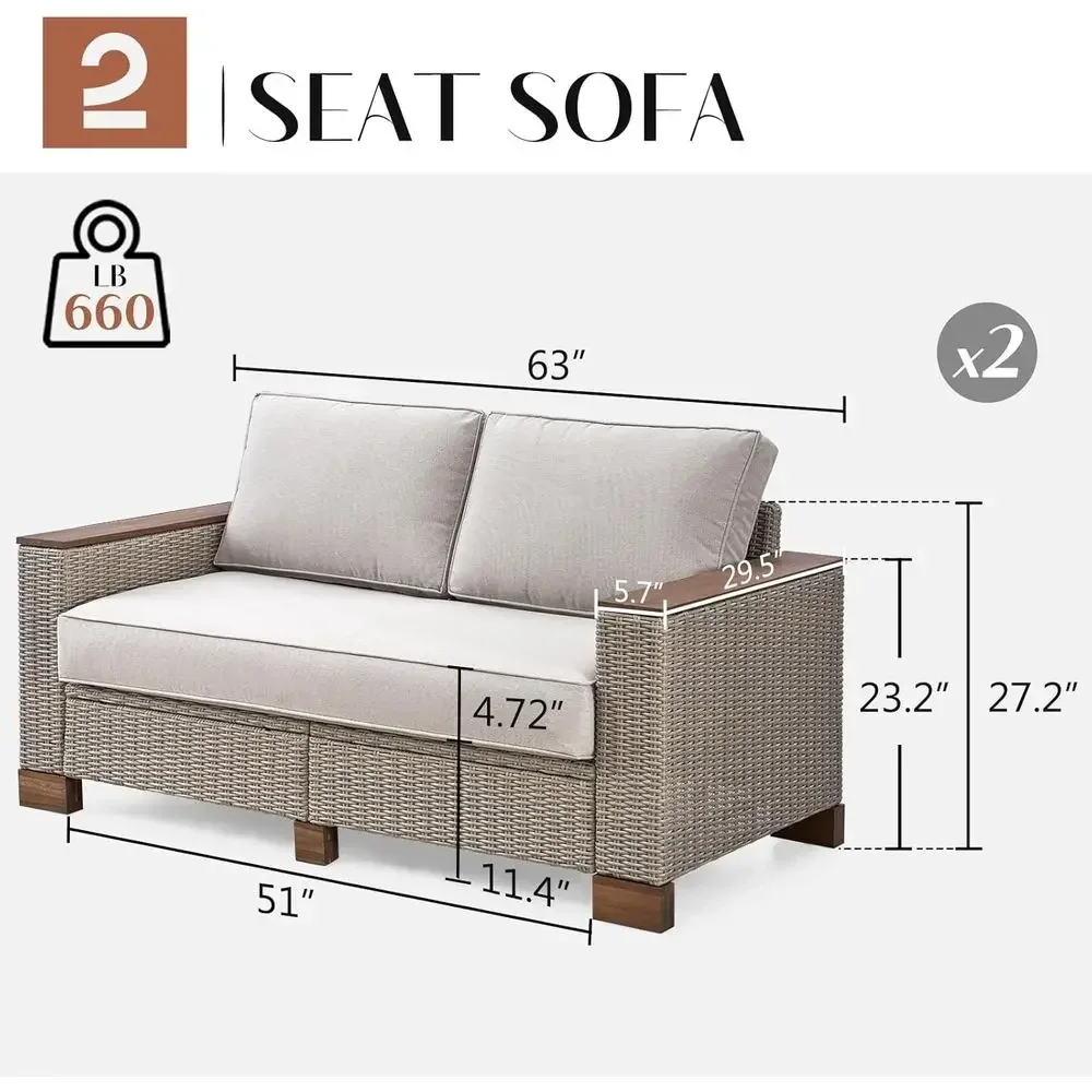 All-Weather Wicker 4-Piece Pat - Outdoor Furniture Legs のレビューと価格