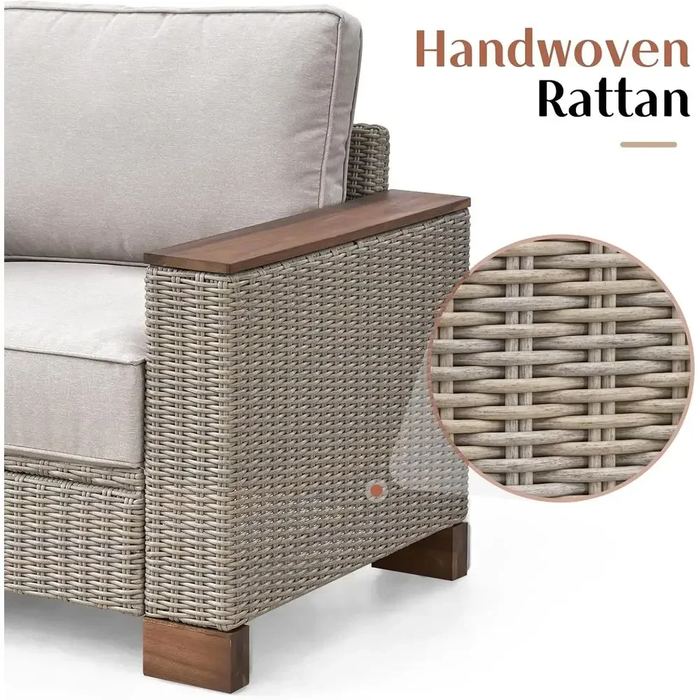 All-Weather Wicker 4-Piece Pat - Outdoor Furniture Legs のレビューと価格