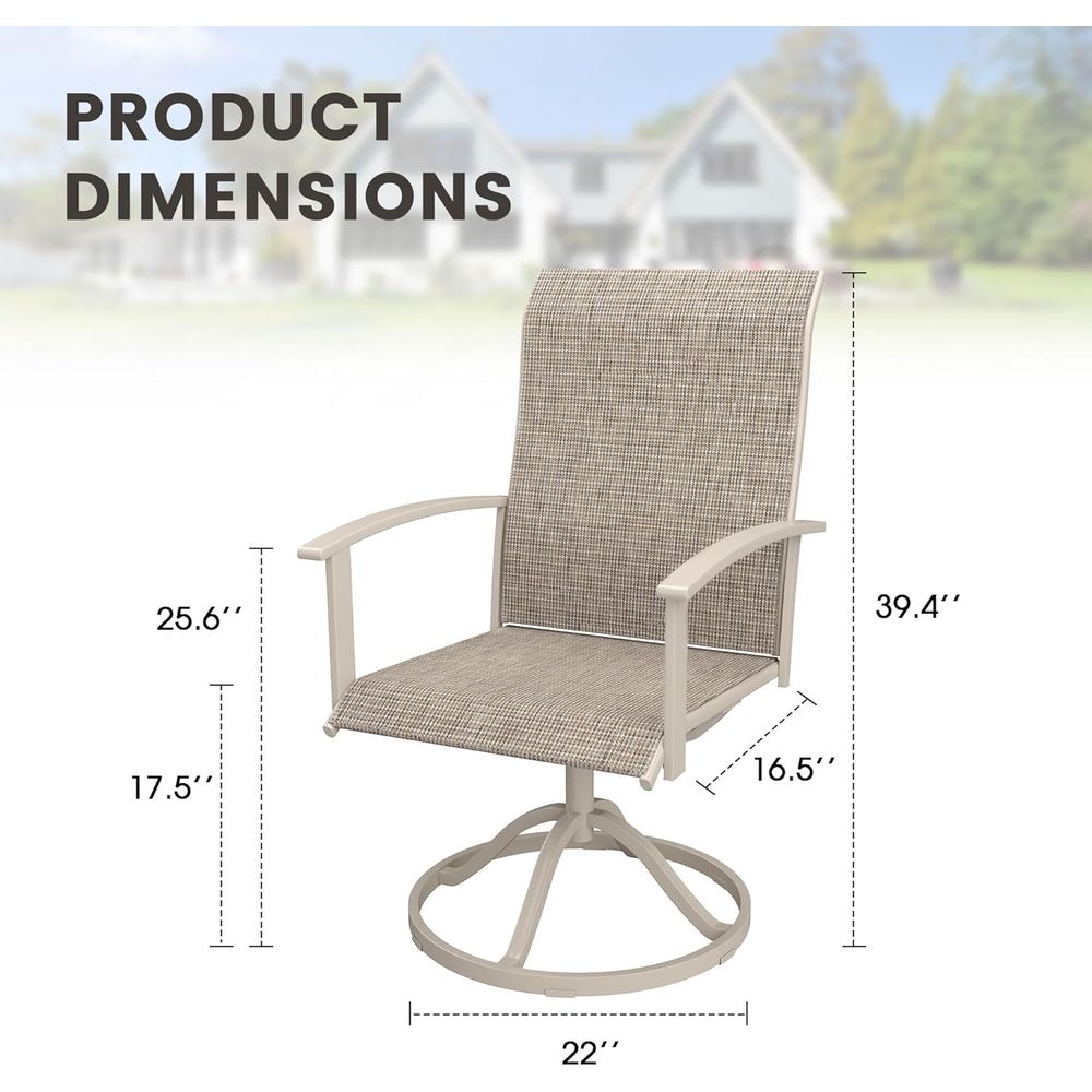 Swivel Patio Dining Chairs Set - Outdoor Furniture Ofo のレビューと価格