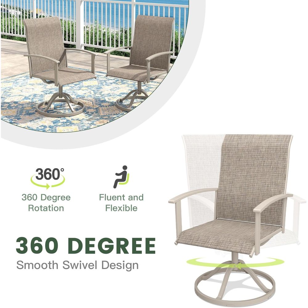 Swivel Patio Dining Chairs Set - Outdoor Furniture Ofo のレビューと価格