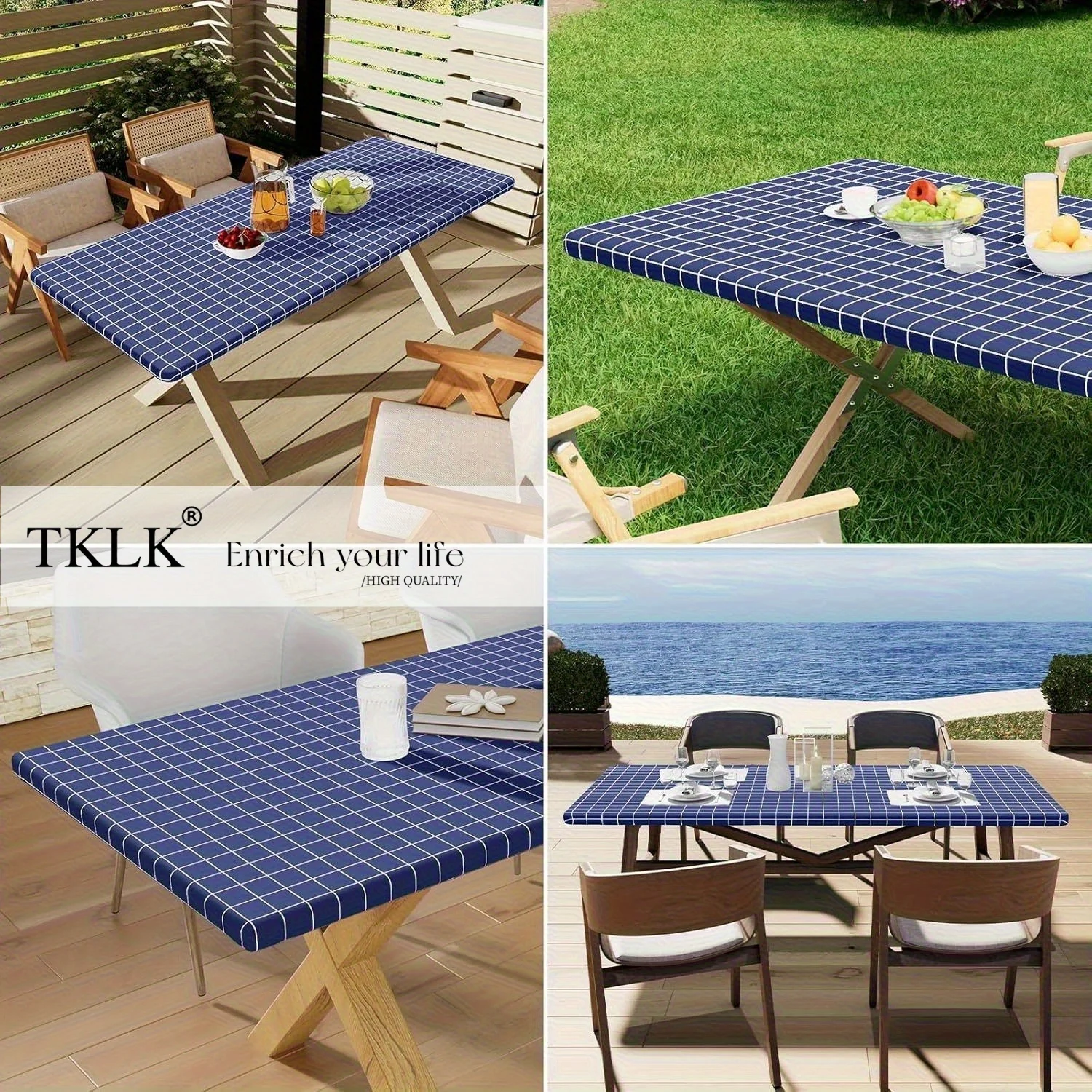 Rectangle Table Cloth, Elastic - Outdoor Furniture Sofa のレビューと価格