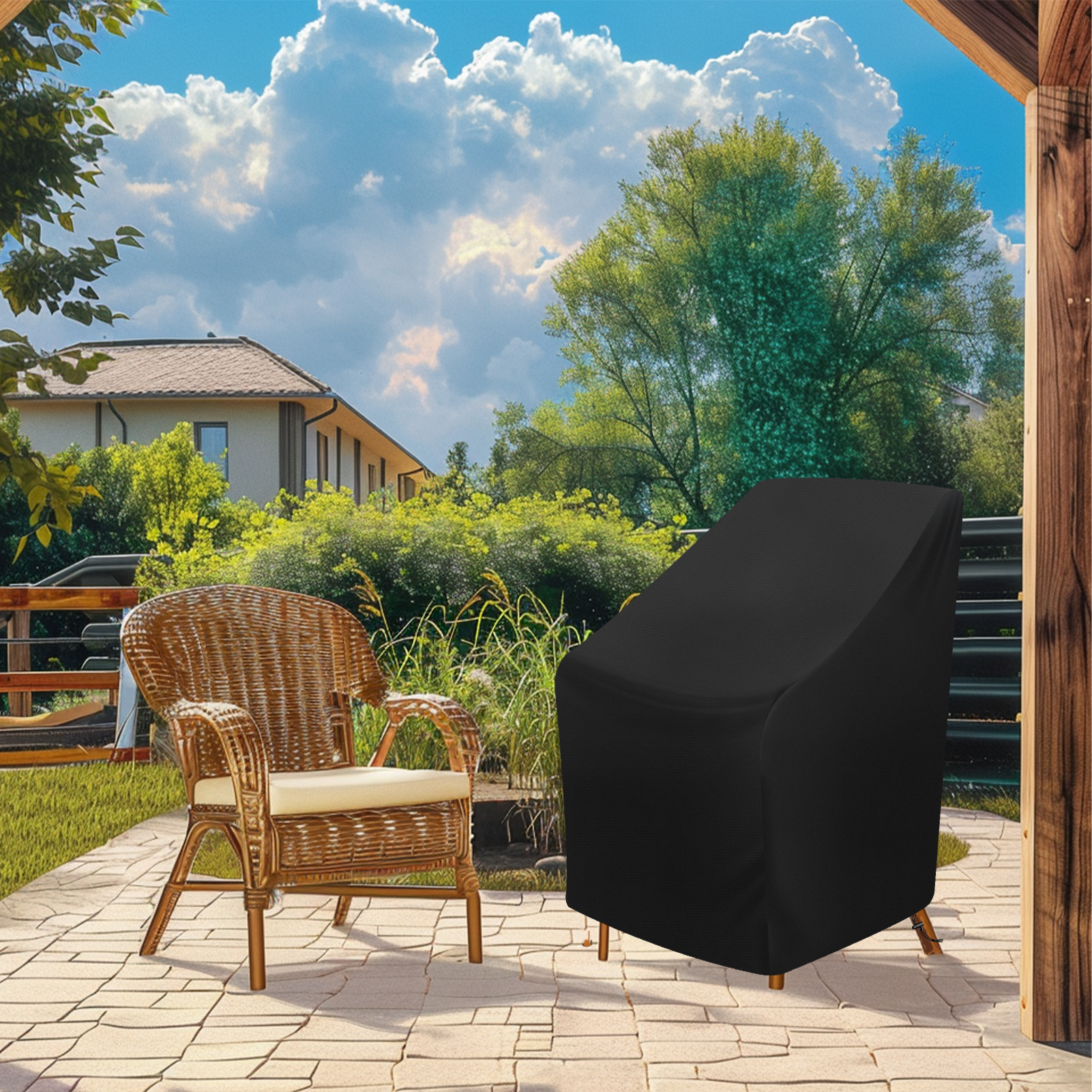 1pc Patio Chair Cover Waterpro - Outdoor Furniture Varnish のレビューと価格
