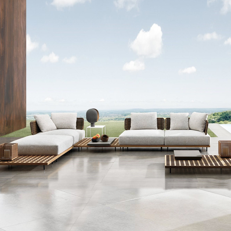 qw-Outdoor Sofa Patio Villa Te - Outdoor Furniture Teak Wood のレビューと価格