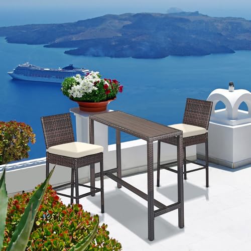 Brown Wicker Rectangular Tall  - Outdoor Furniture Legs のレビューと価格