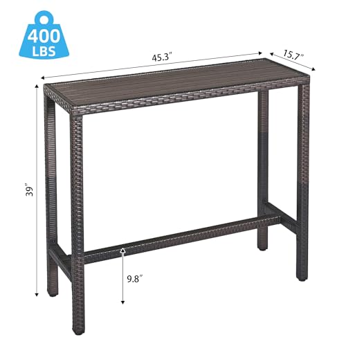 Brown Wicker Rectangular Tall  - Outdoor Furniture Legs のレビューと価格