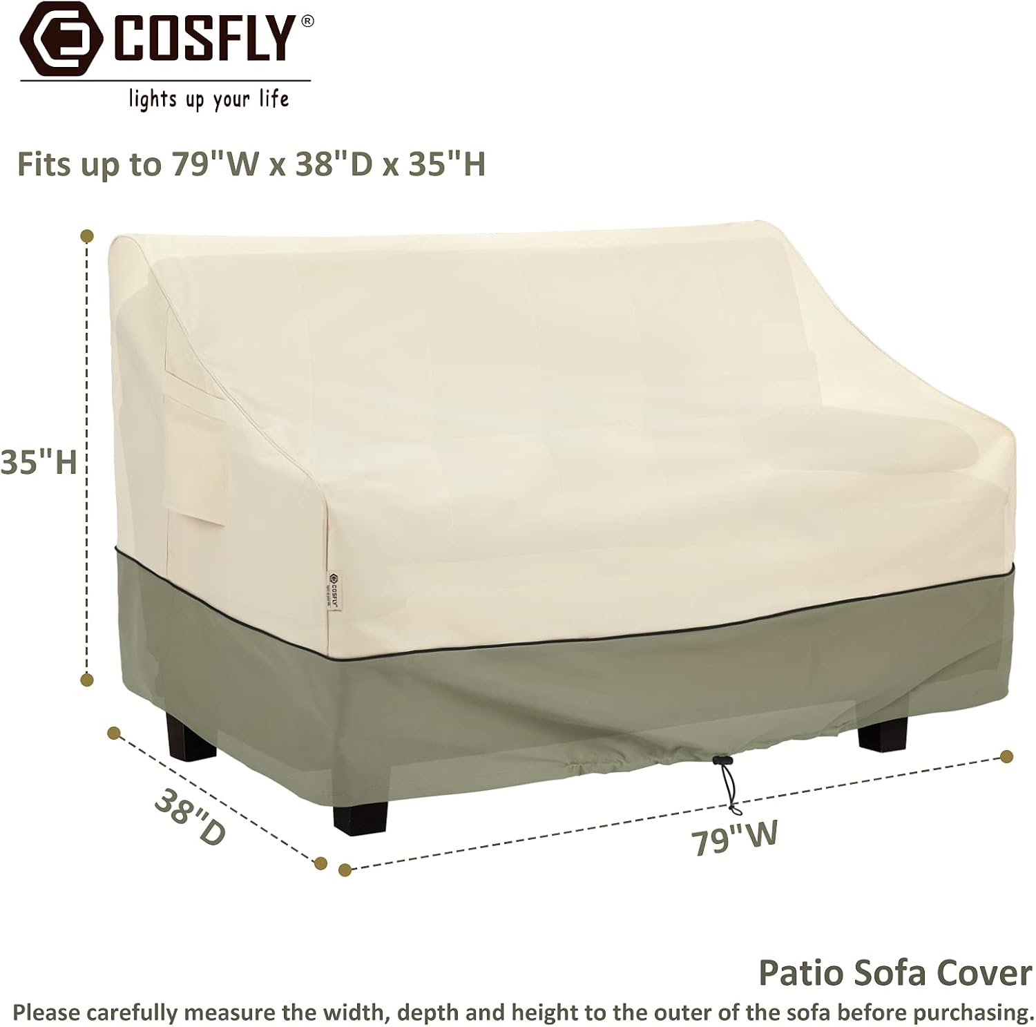 COSFLY Patio Furniture Covers  - Outdoor Furniture Sofa のレビューと価格