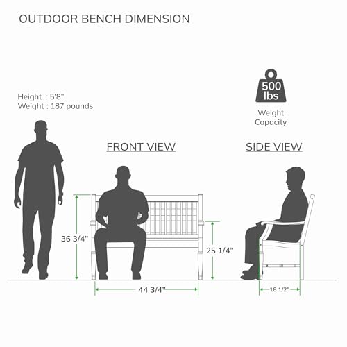 4-Foot Teak Wood Outdoor Garde - Outdoor Furniture Teak Wood のレビューと価格