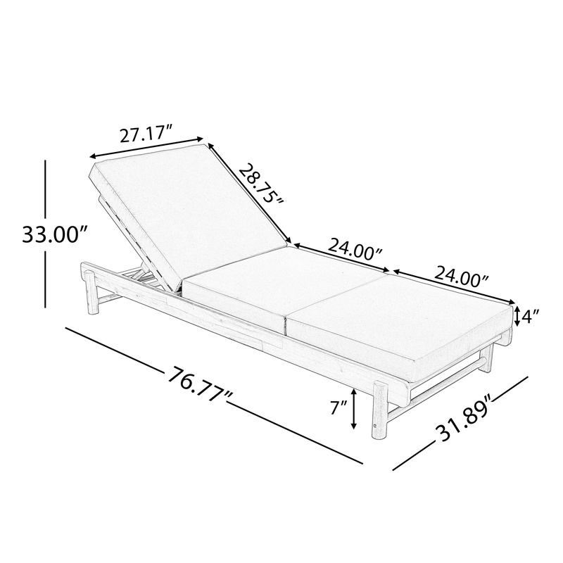 Light Teak Acacia Wood Chaise  - Outdoor Furniture Teak Wood のレビューと価格