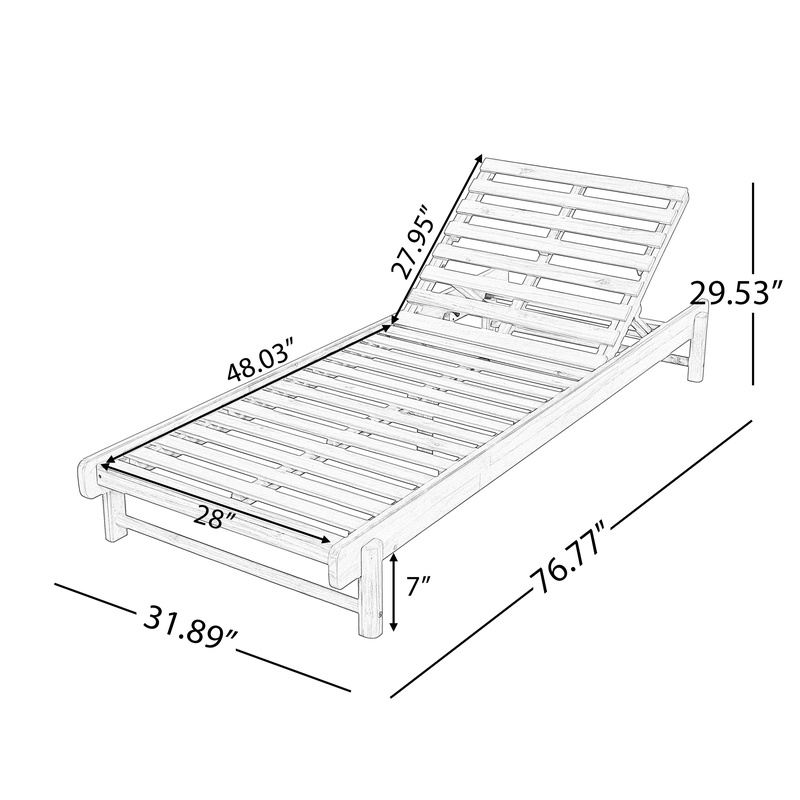 Light Teak Acacia Wood Chaise  - Outdoor Furniture Teak Wood のレビューと価格