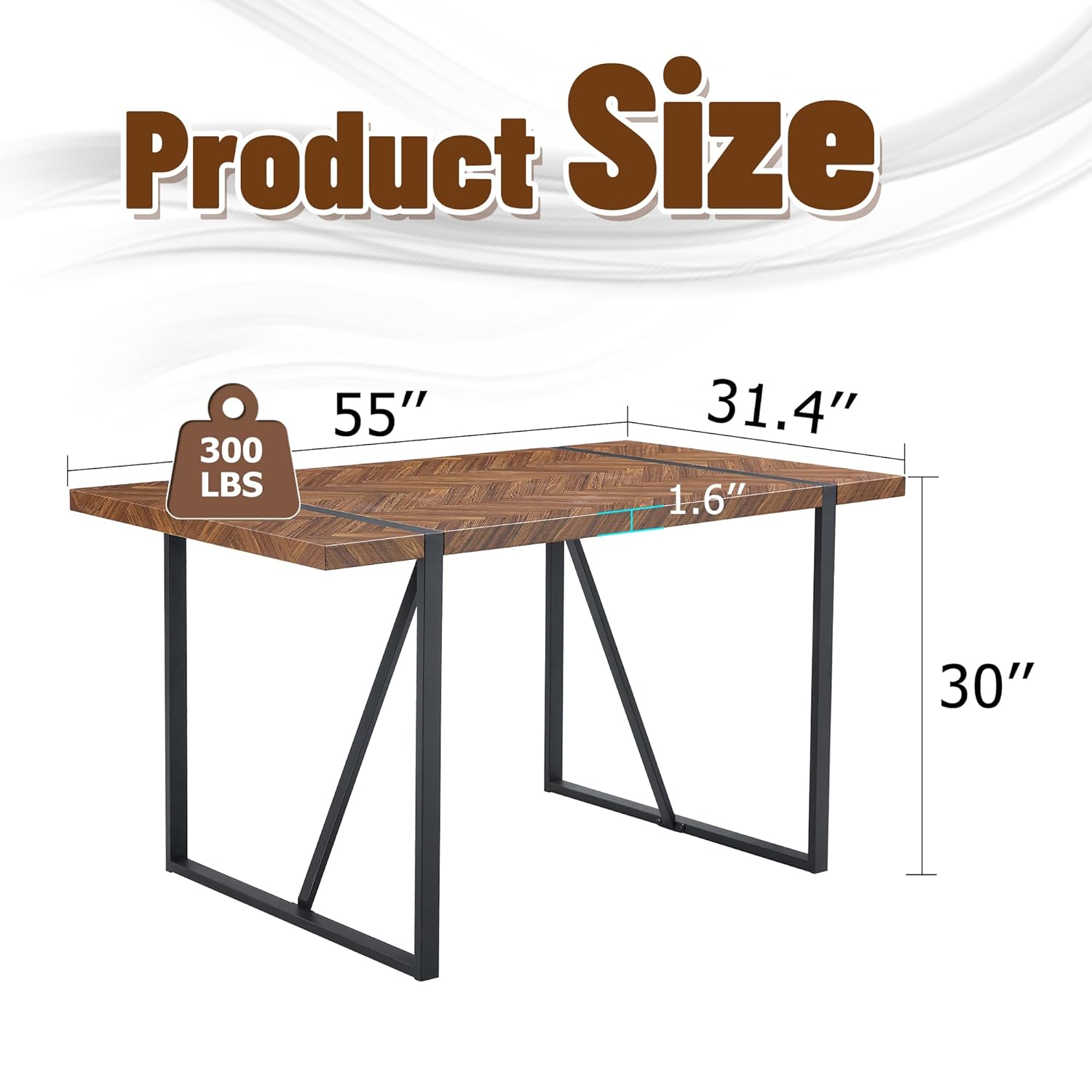 Retro Dining Table Dark Wood T - Outdoor Furniture Legs のレビューと価格