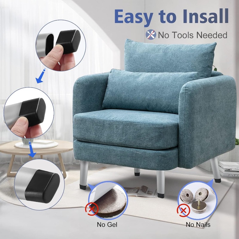 16pcs Transparent Oval Chair L - Outdoor Furniture Leg Protectors のレビューと価格