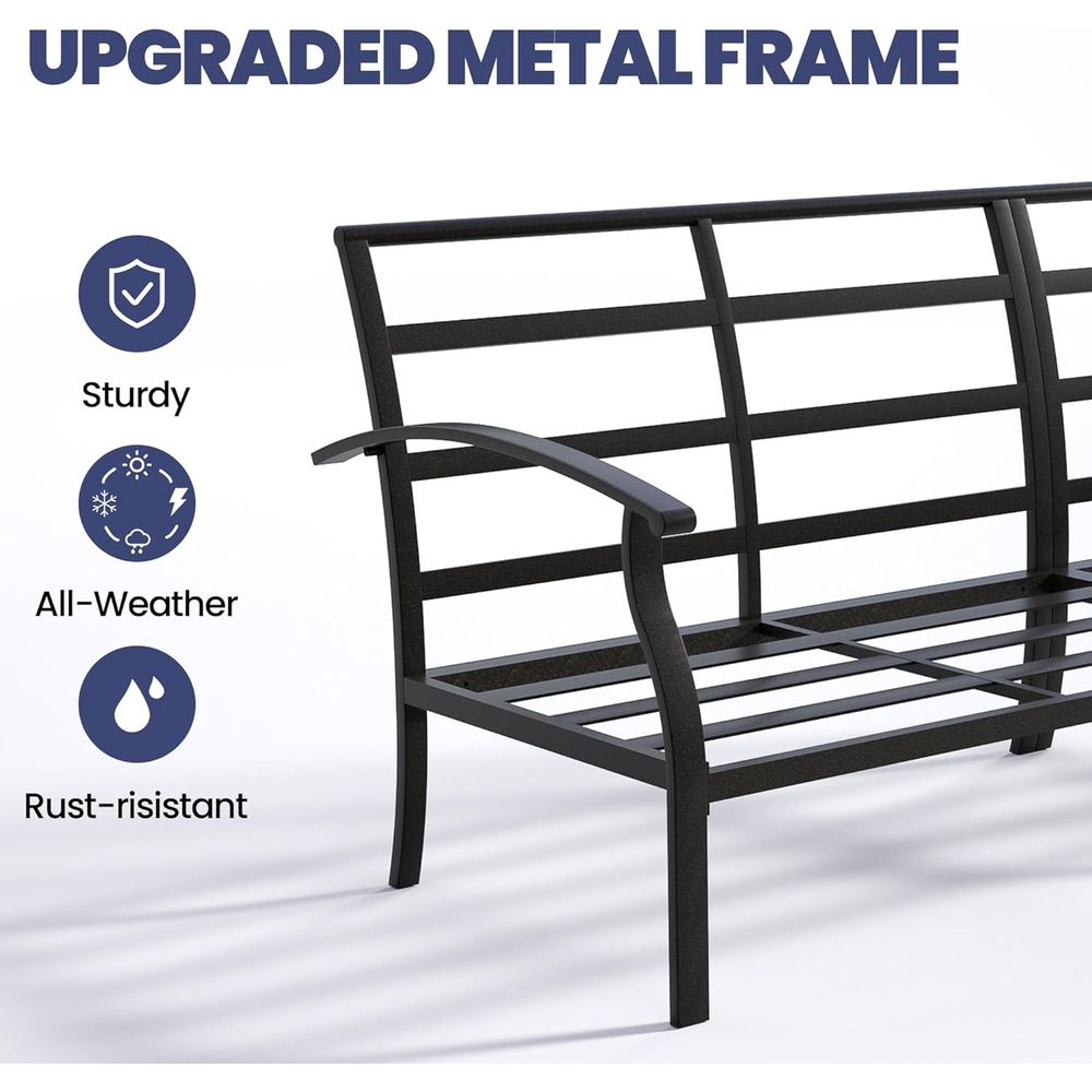 4-Piece Metal Outdoor Patio Fu - Outdoor Furniture Ofo のレビューと価格