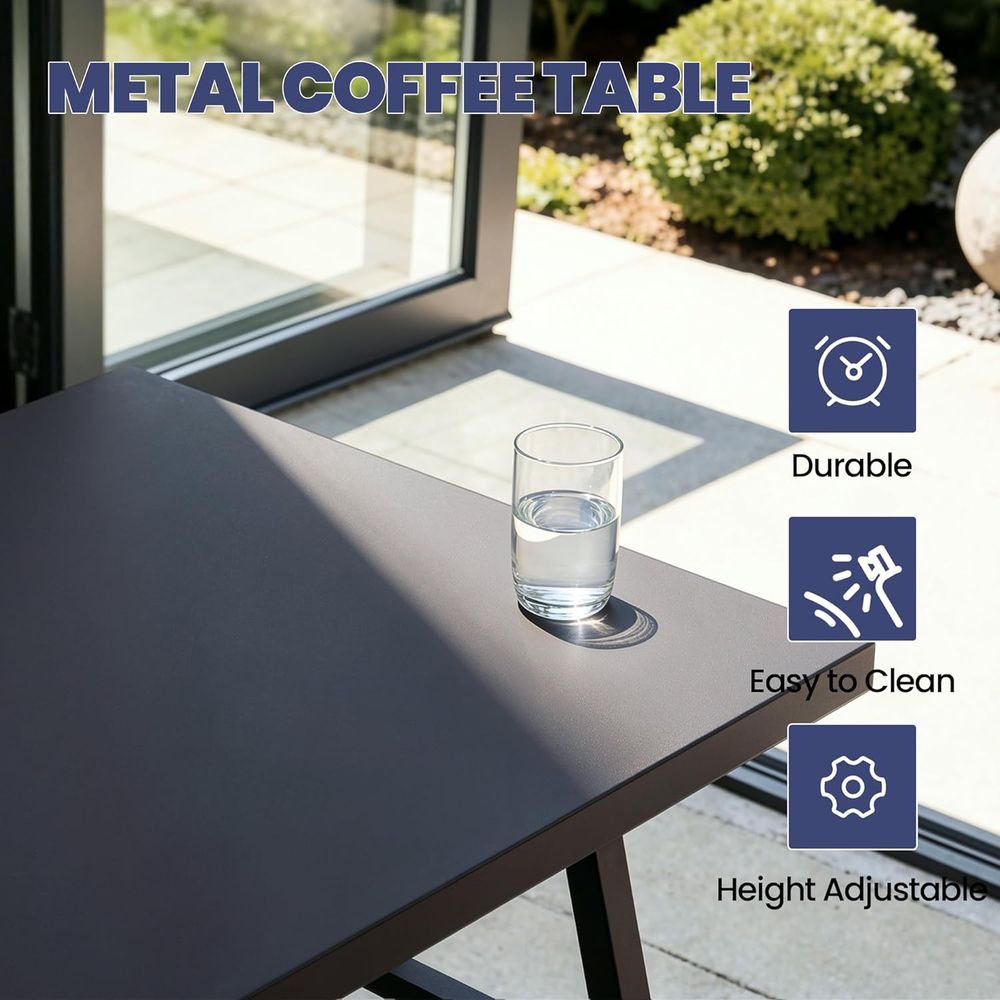 4-Piece Metal Outdoor Patio Fu - Outdoor Furniture Ofo のレビューと価格