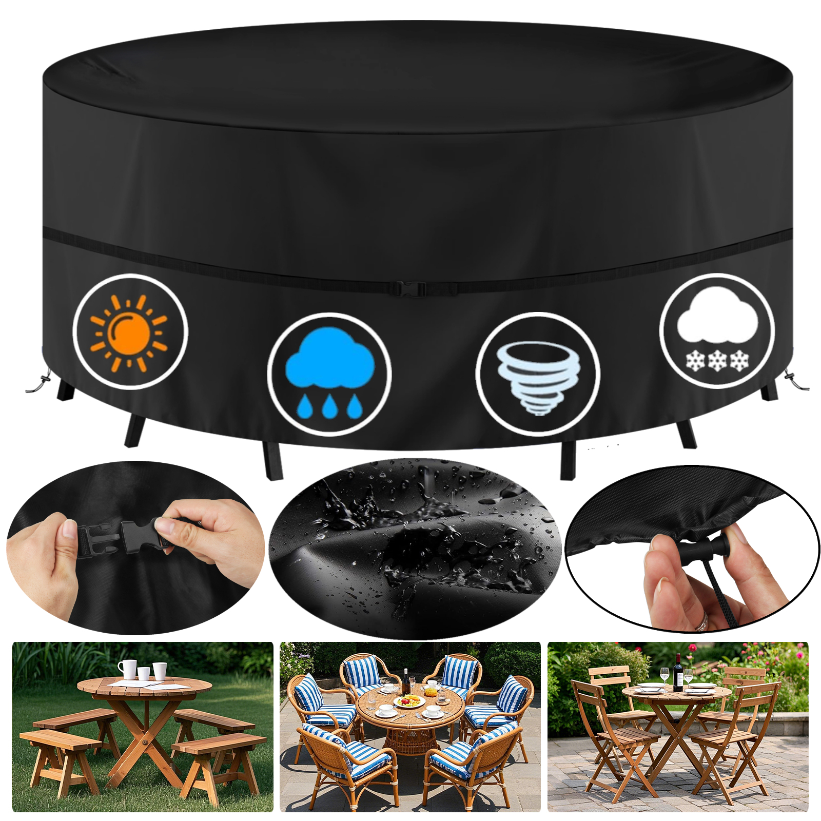 Round Waterproof Garden Furnit - Outdoor Furniture Varnish のレビューと価格