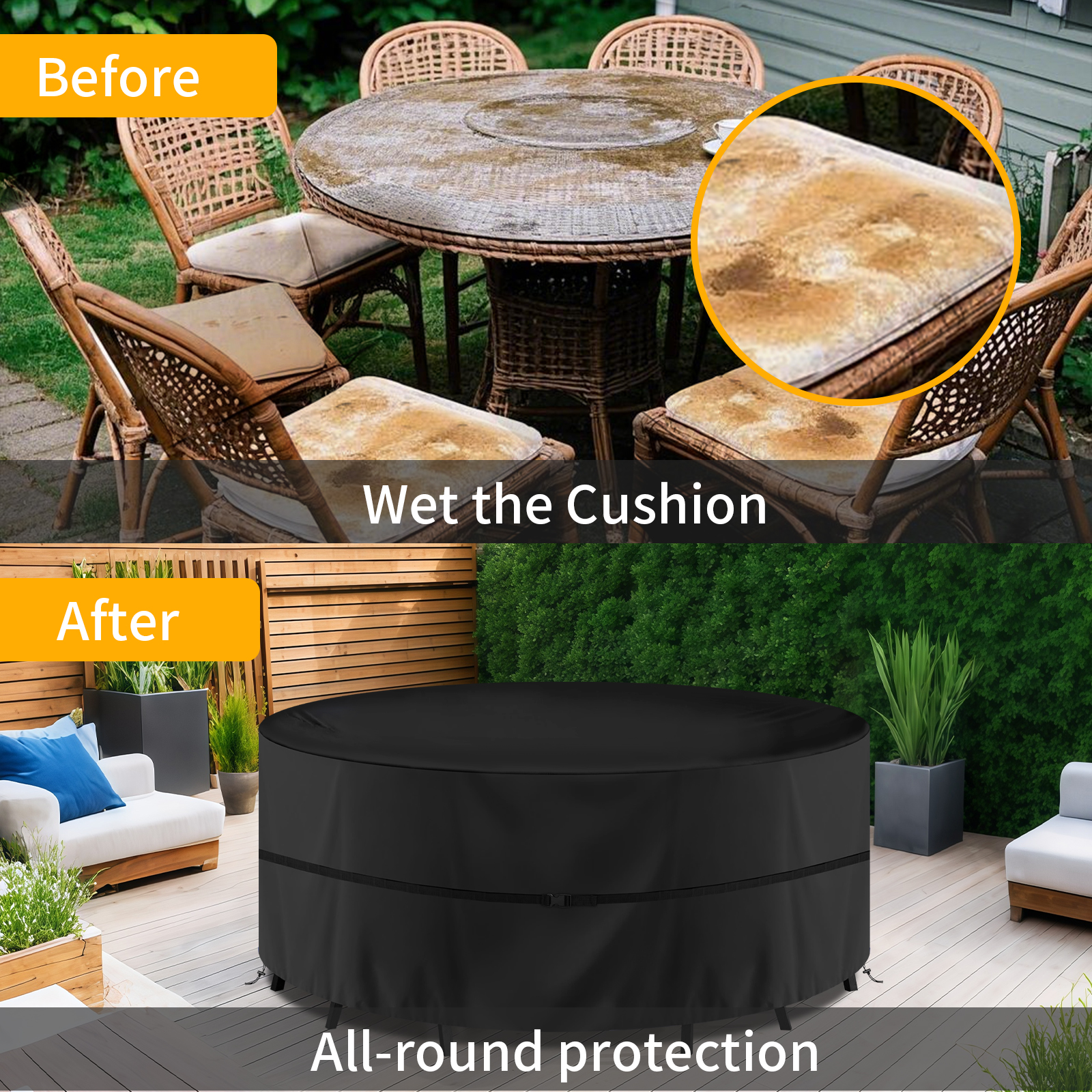 Round Waterproof Garden Furnit - Outdoor Furniture Varnish のレビューと価格