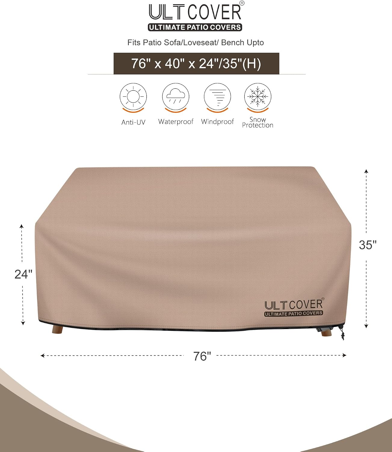 ULTCOVER Waterproof Outdoor De - Outdoor Furniture Sofa のレビューと価格